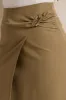 Women Brown Wrap Twisted Skirt sold by Redtag