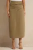 Women Brown Wrap Twisted Skirt sold by Redtag