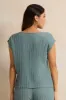 Women Blue Pleated Blouse sold by Redtag
