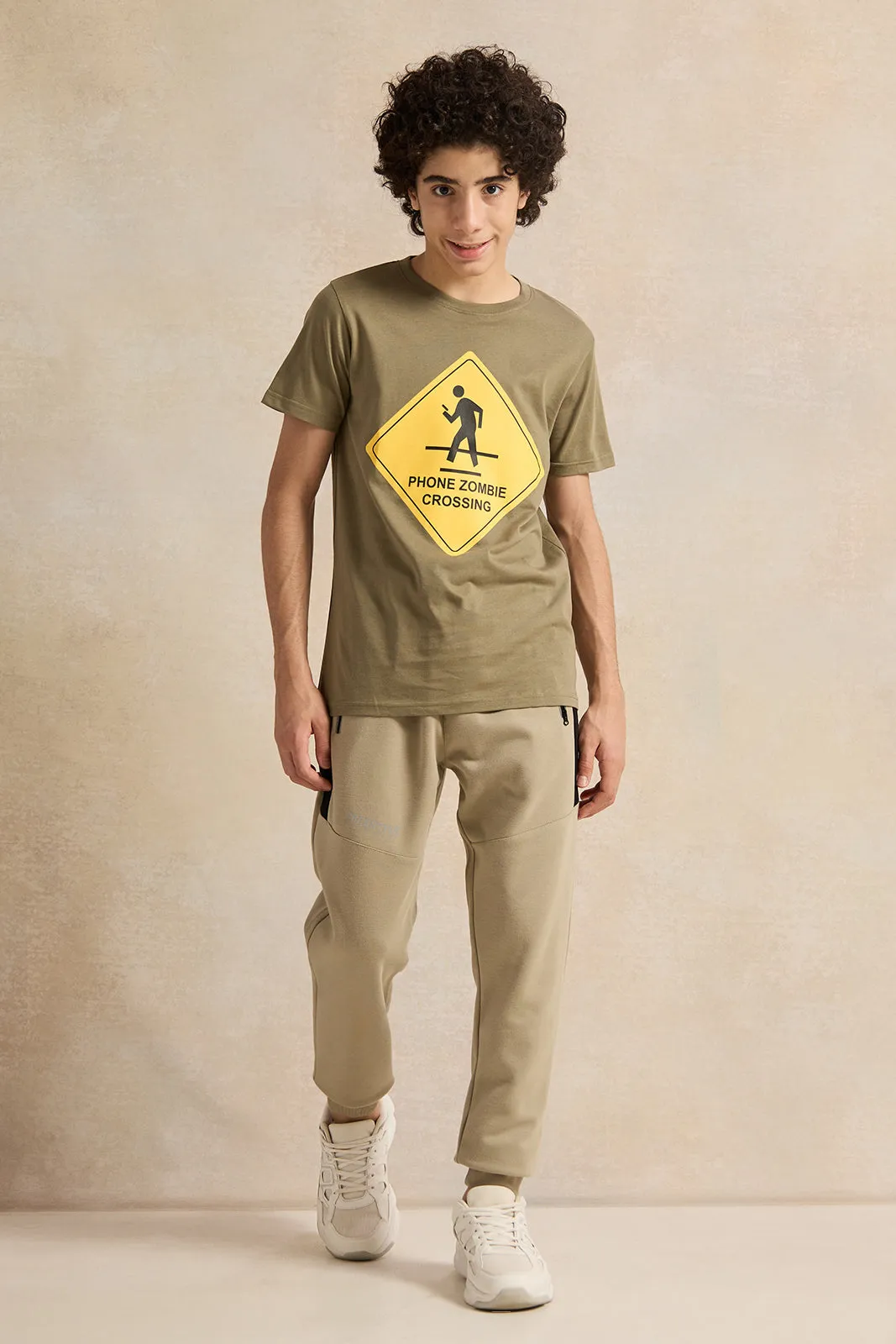 Senior Boys Beige Active Pants sold by Redtag product image thumbnail 2