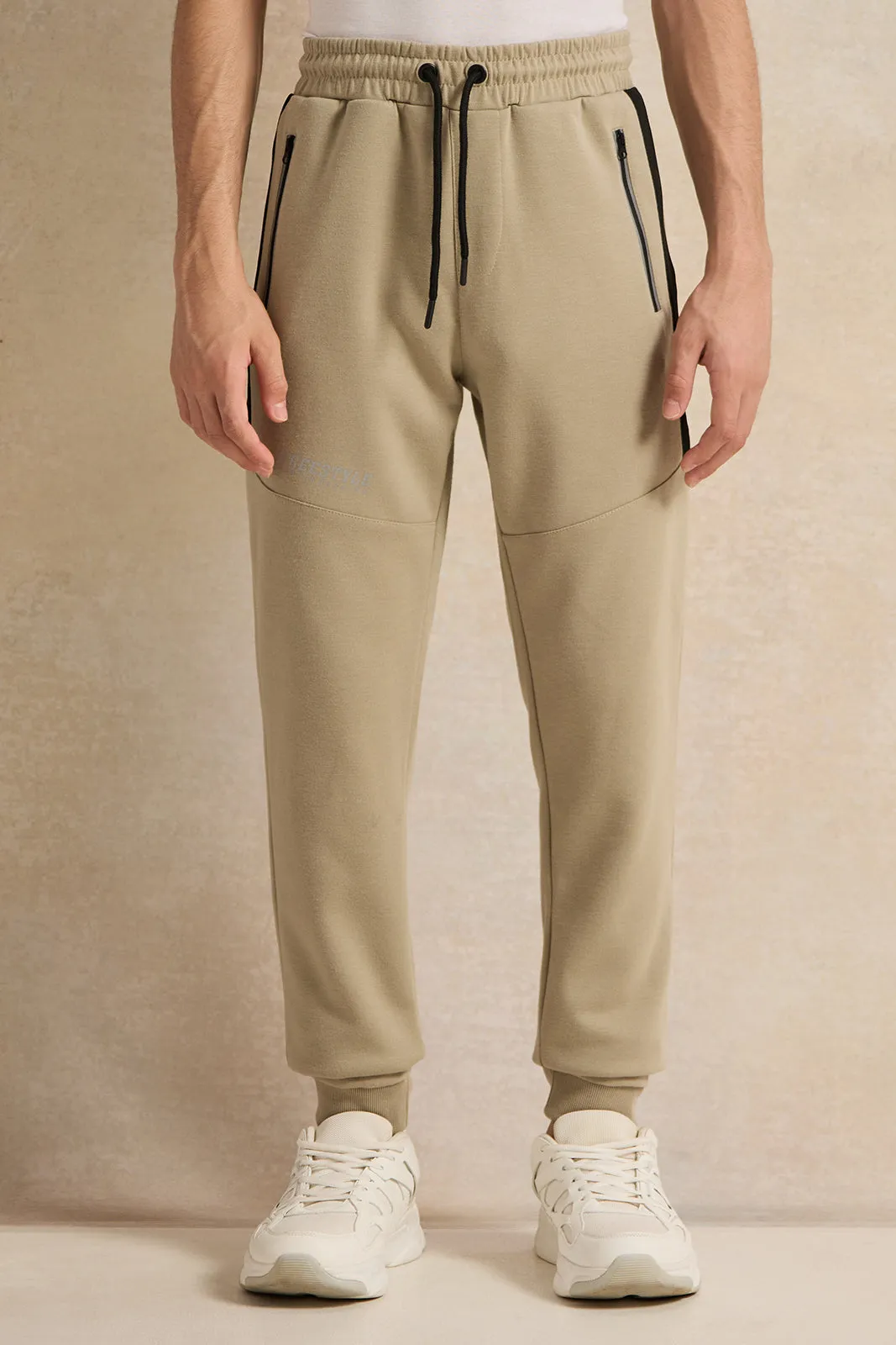 Senior Boys Beige Active Pants sold by Redtag