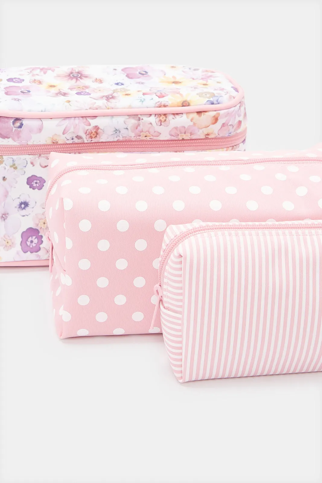 Women Pink Printed Cosmetic Pouch Set (4 Piece) sold by Redtag product image thumbnail 3