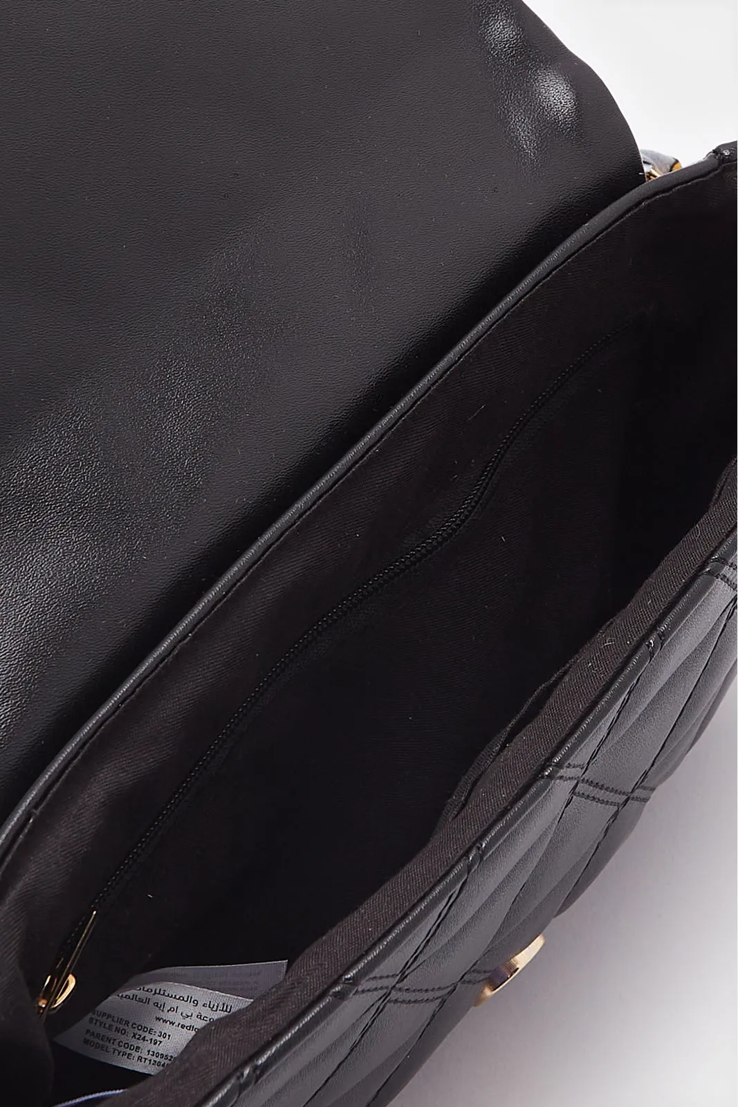 Women Black Textured Flap Messenger Bag sold by Redtag product image thumbnail 4