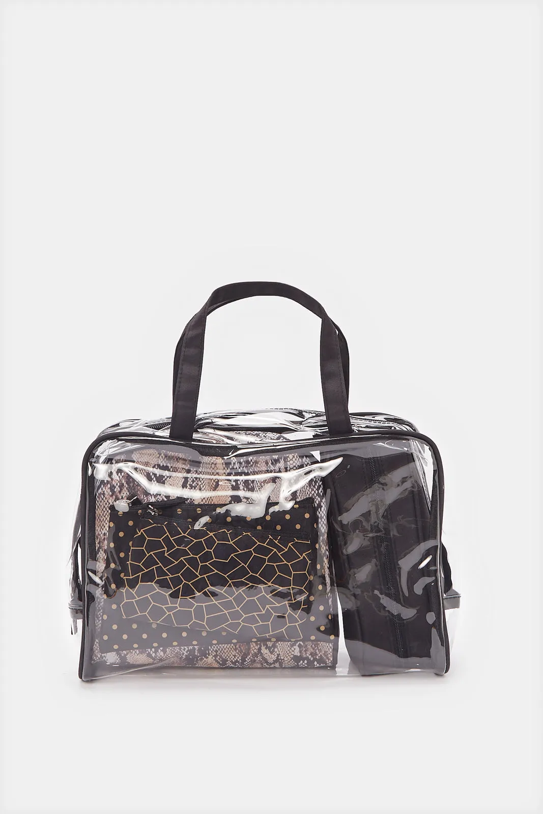 Women Multicolor Printed Cosmetic Pouch Set (4 Piece) sold by Redtag