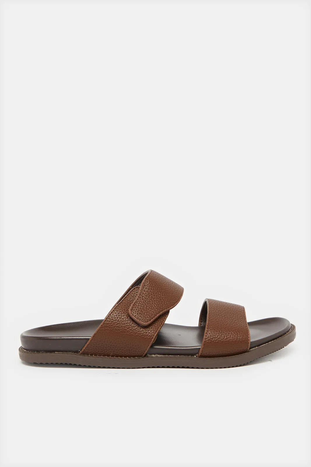 Men Brown Velcro Sandals sold by Redtag