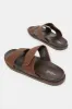 Men Brown Velcro Sandals sold by Redtag