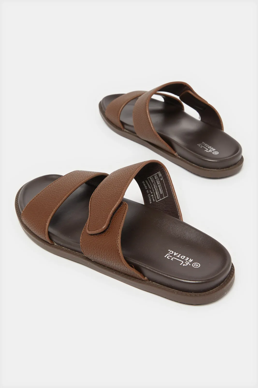 Men Brown Velcro Sandals sold by Redtag product image thumbnail 4