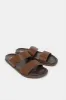 Men Brown Velcro Sandals sold by Redtag