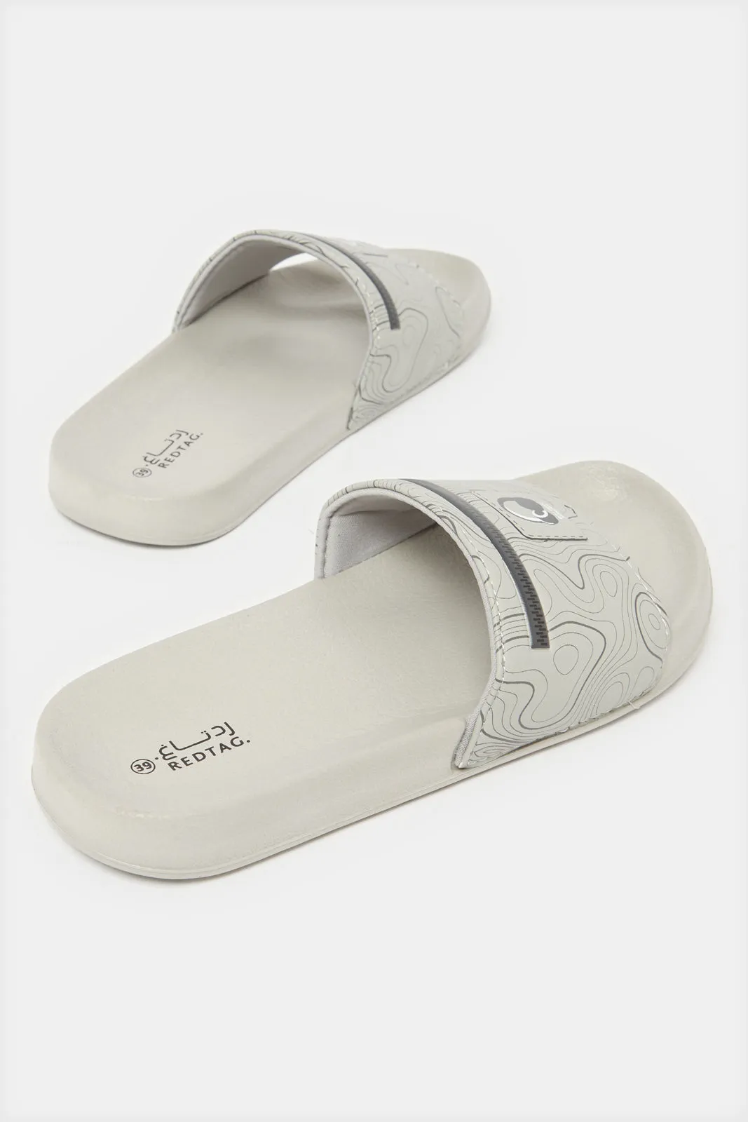 Senior Boys Grey Printed Slide sold by Redtag product image thumbnail 4