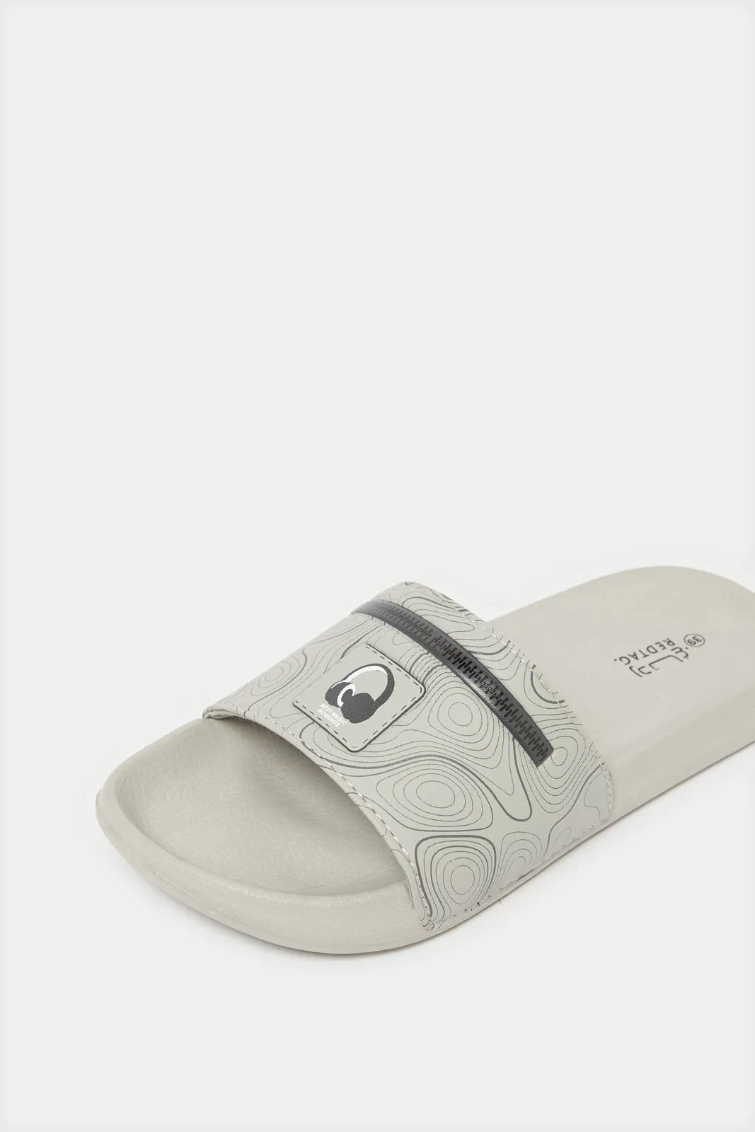 Senior Boys Grey Printed Slide sold by Redtag product image thumbnail 3