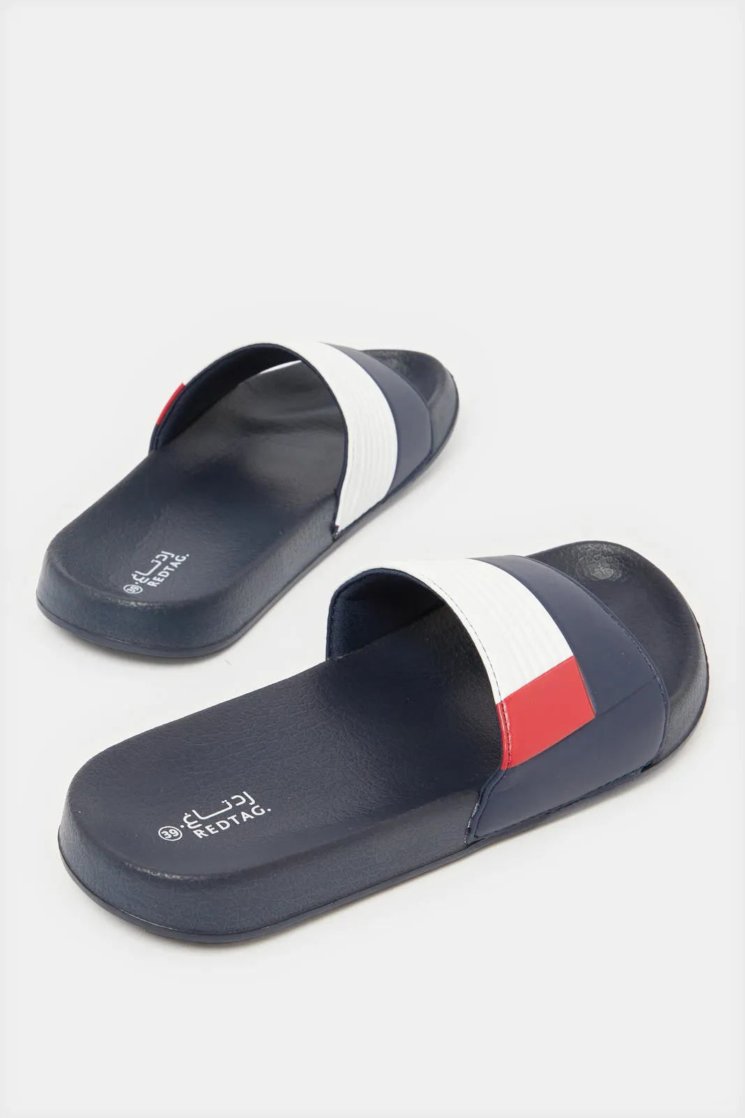 Senior Boys Navy Printed Slide sold by Redtag product image thumbnail 4