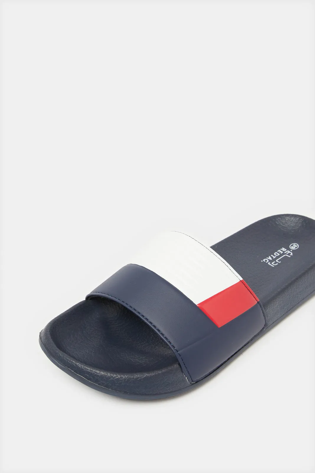 Senior Boys Navy Printed Slide sold by Redtag product image thumbnail 3