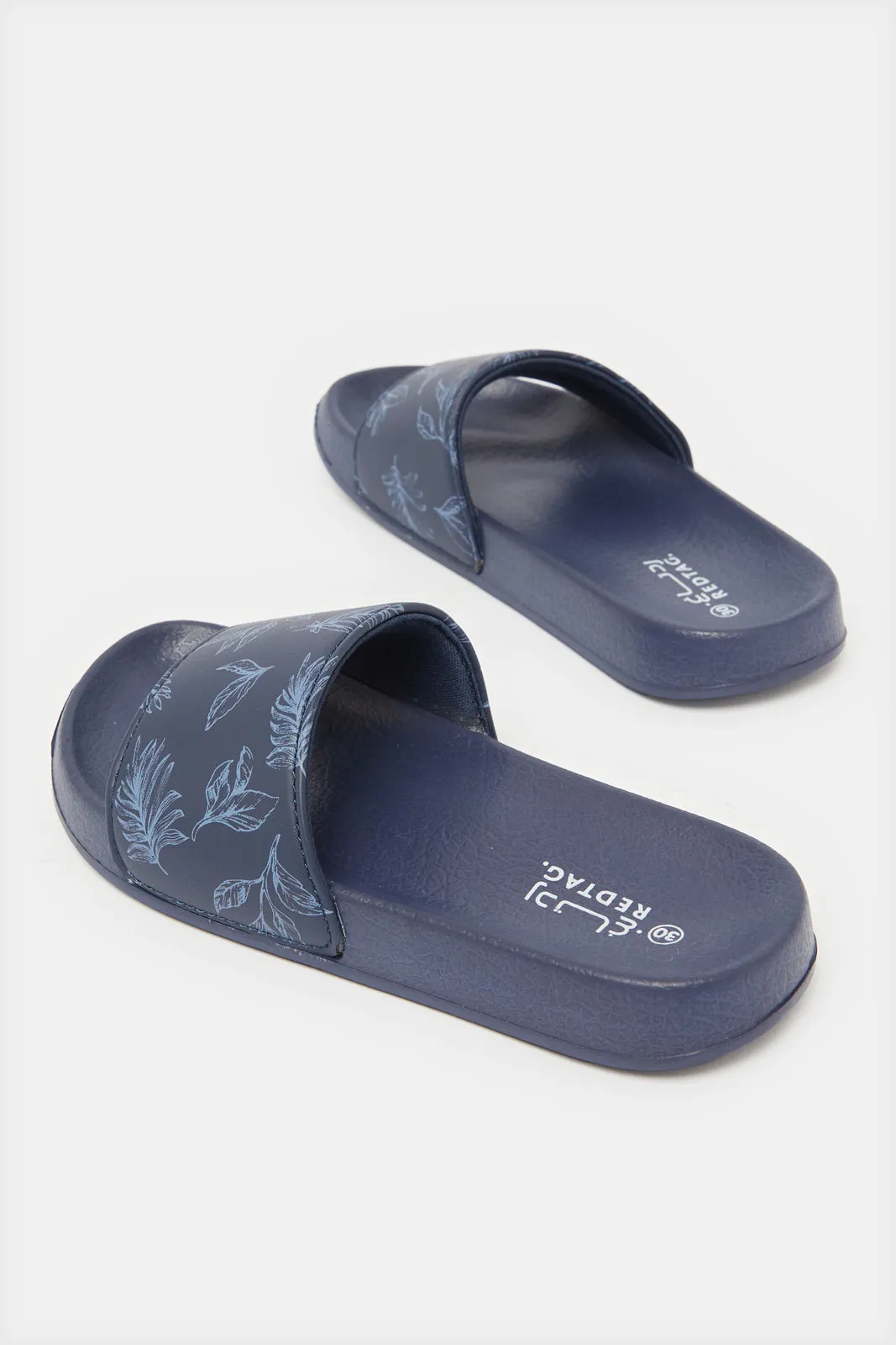 Senior Boys Navy Printed Slide sold by Redtag product image thumbnail 4