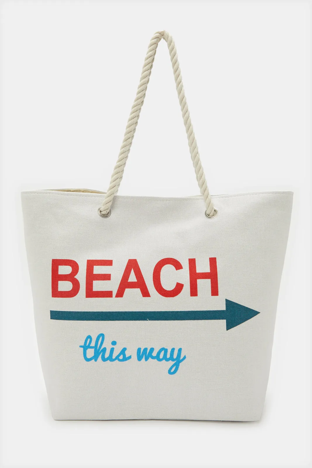 Women Beige Printed Beach Bag sold by Redtag