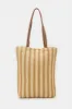 Women Brown Striped Beach Bag sold by Redtag