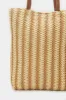 Women Brown Striped Beach Bag sold by Redtag