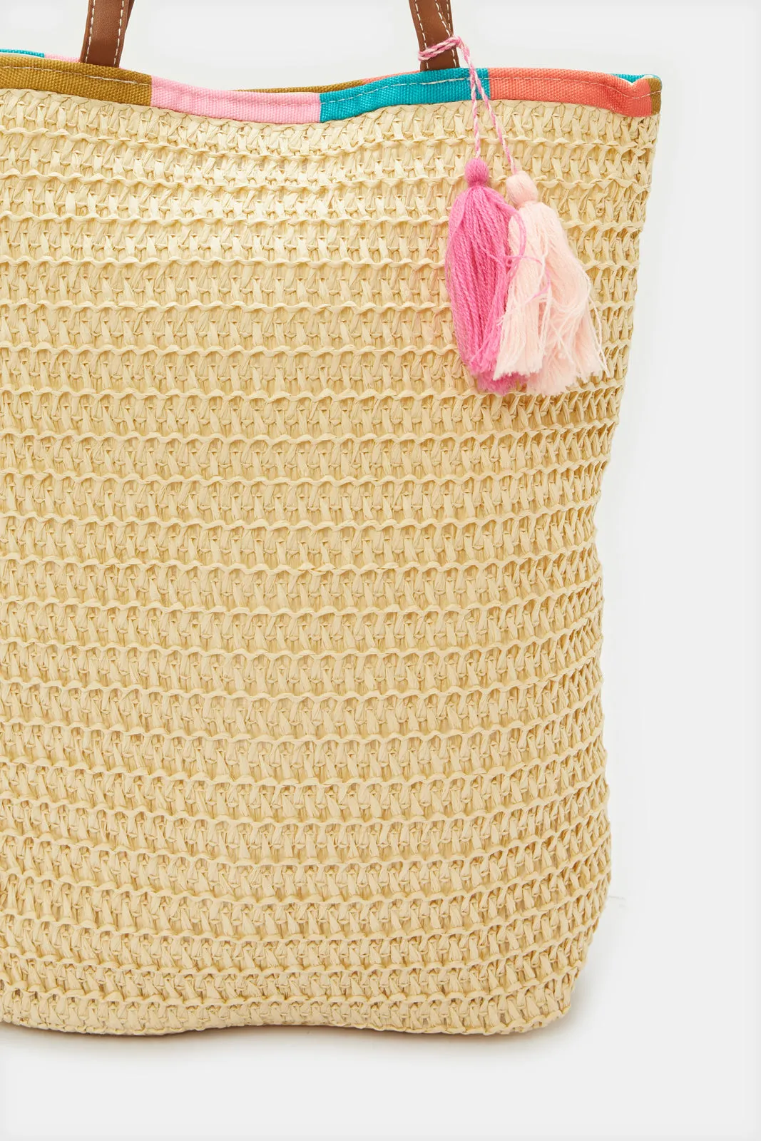 Women Beige Embellished Beach Bag sold by Redtag product image thumbnail 2