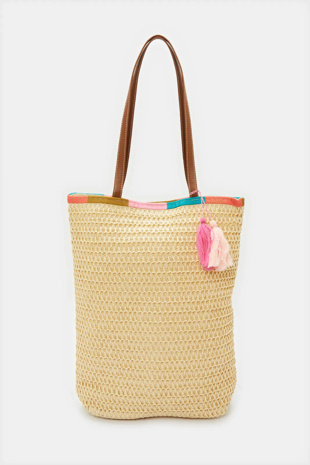 Women Beige Embellished Beach Bag sold by Redtag