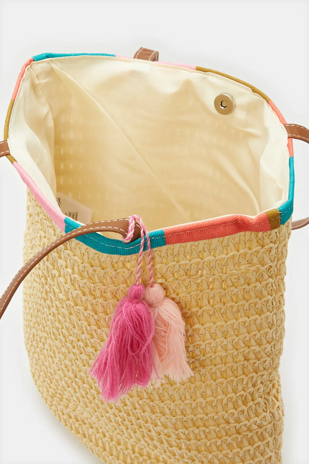 Women Beige Embellished Beach Bag sold by Redtag product image thumbnail 4