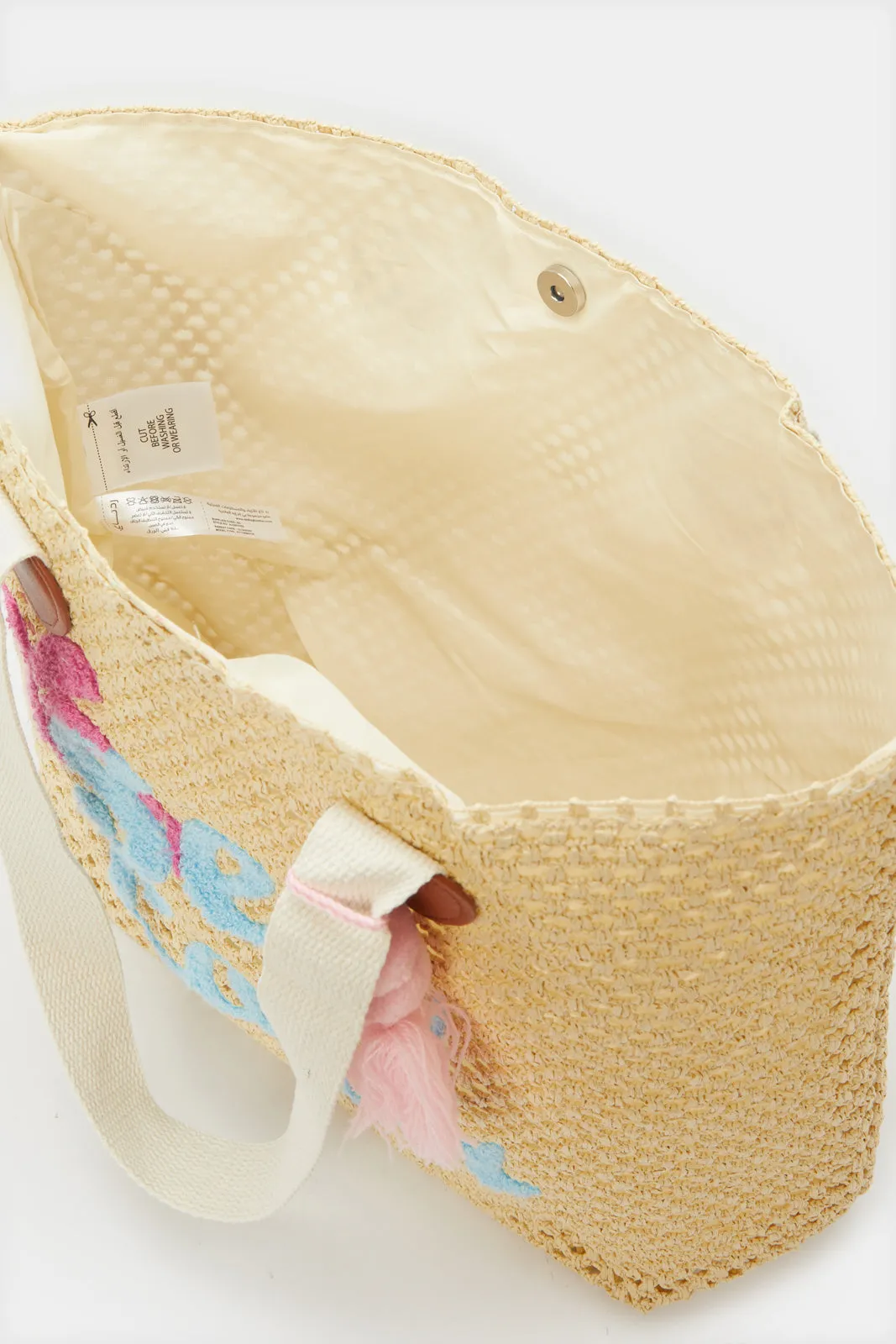 Women Beige Embellished Beach Bag sold by Redtag product image thumbnail 4