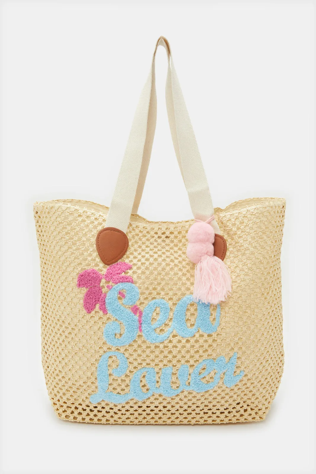 Women Beige Embellished Beach Bag sold by Redtag