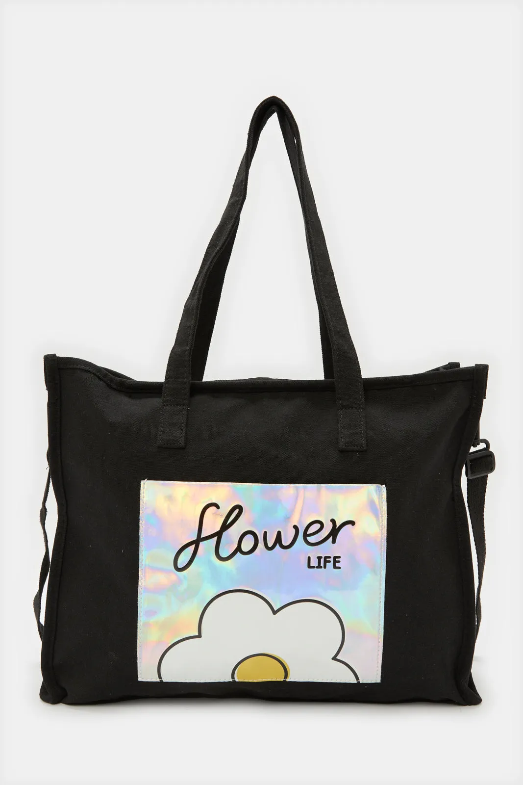 Women Black Embellished Shopper Bag sold by Redtag