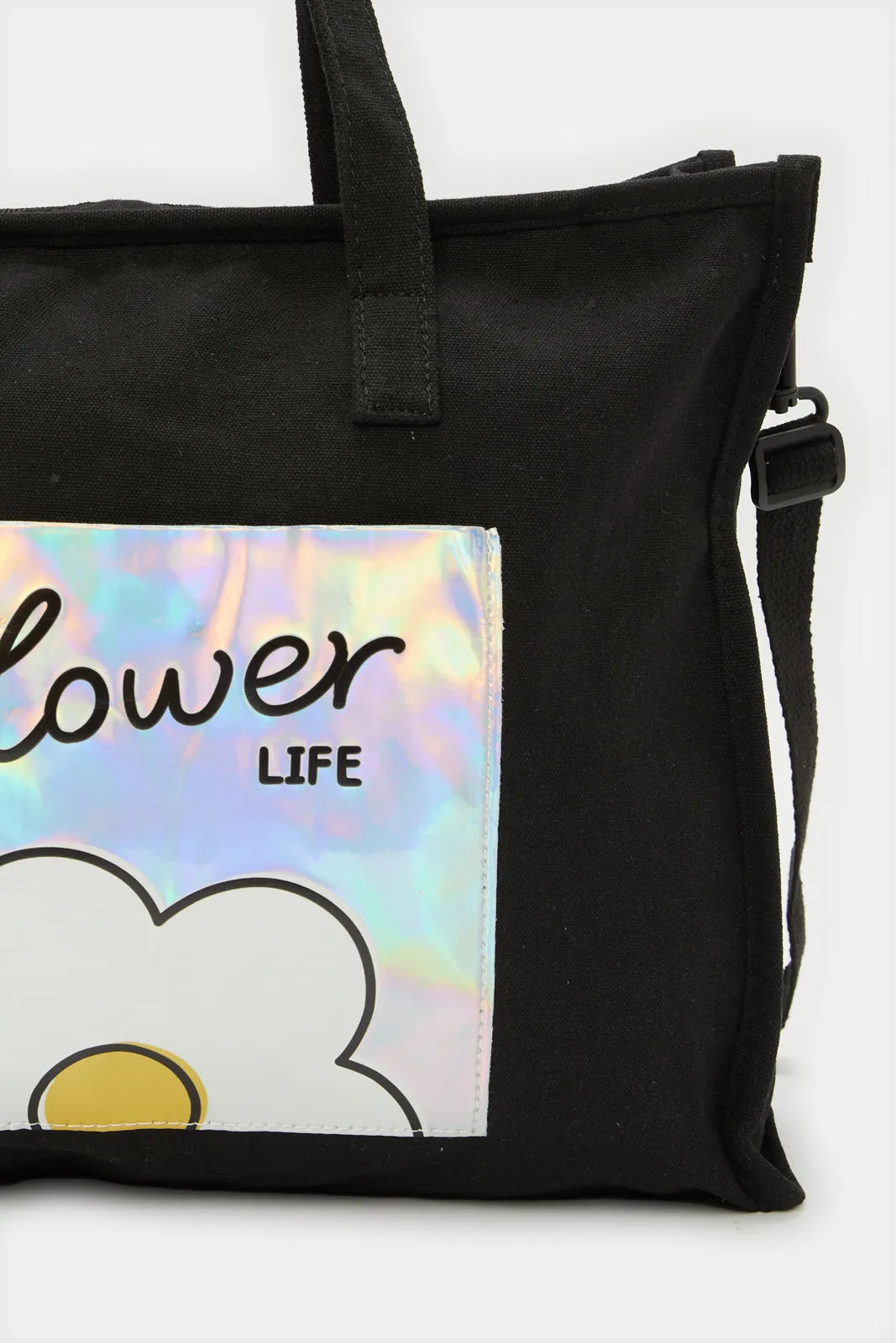 Women Black Embellished Shopper Bag sold by Redtag product image thumbnail 3