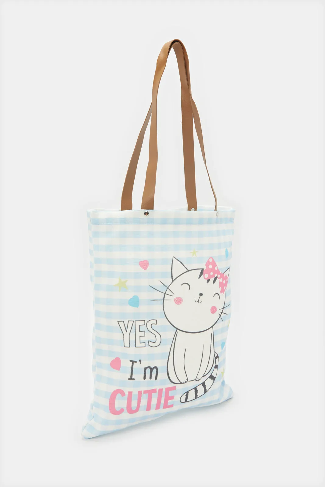 Women Blue Printed Shopper sold by Redtag product image thumbnail 2