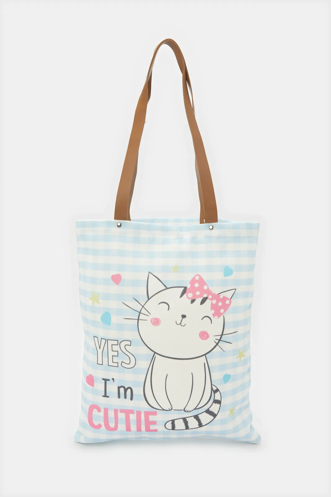 Women Blue Printed Shopper sold by Redtag