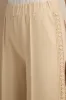 Women Beige Trousers With Side Lace Trim sold by Redtag