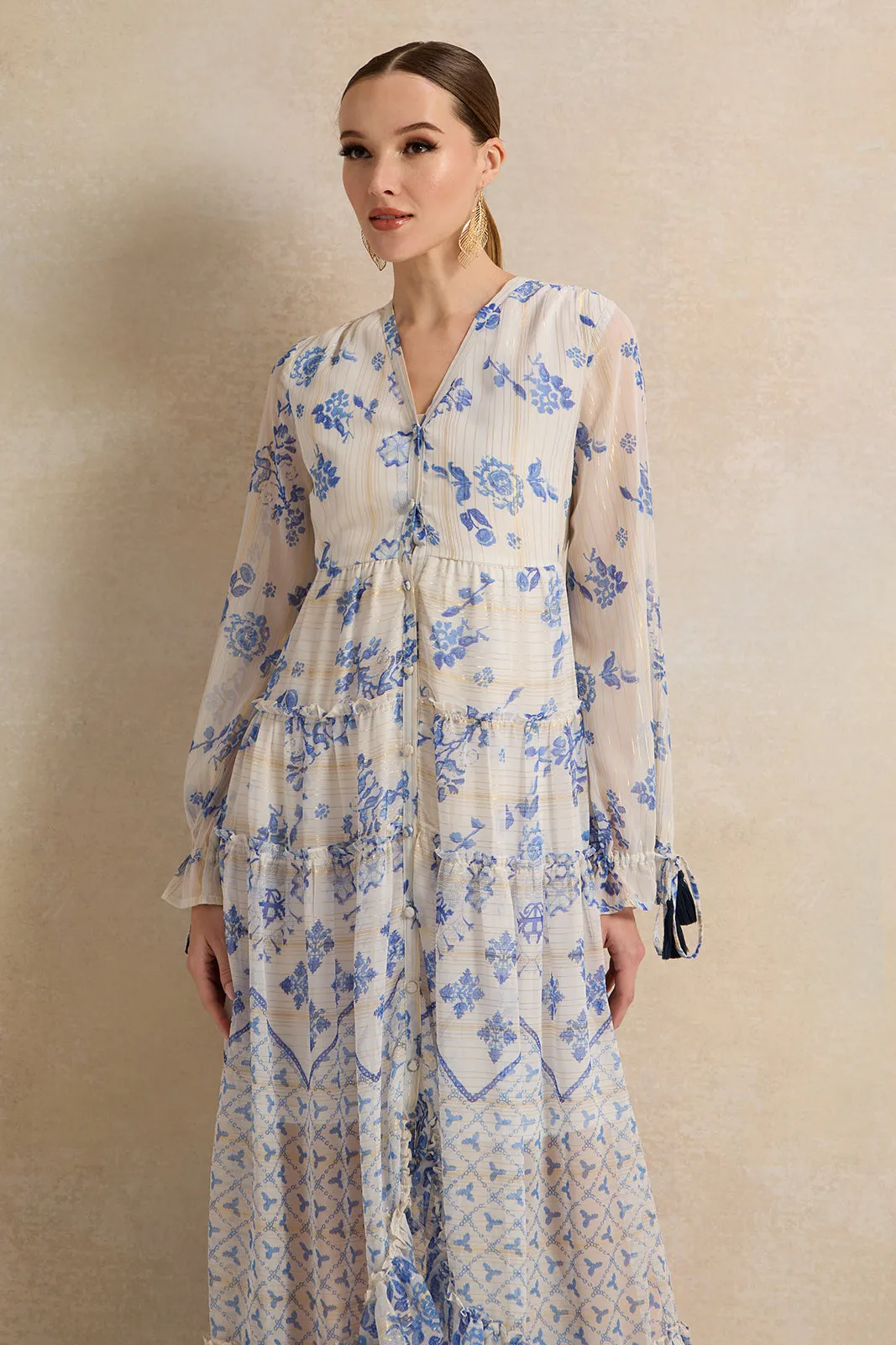 Women Blue Printed Dress sold by Redtag product image thumbnail 2