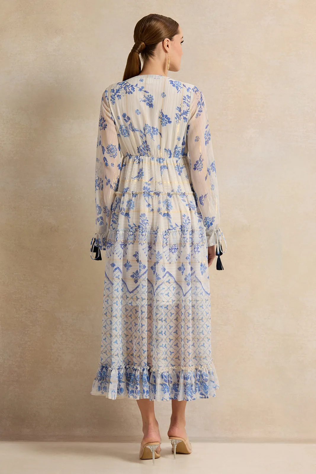 Women Blue Printed Dress sold by Redtag product image thumbnail 3