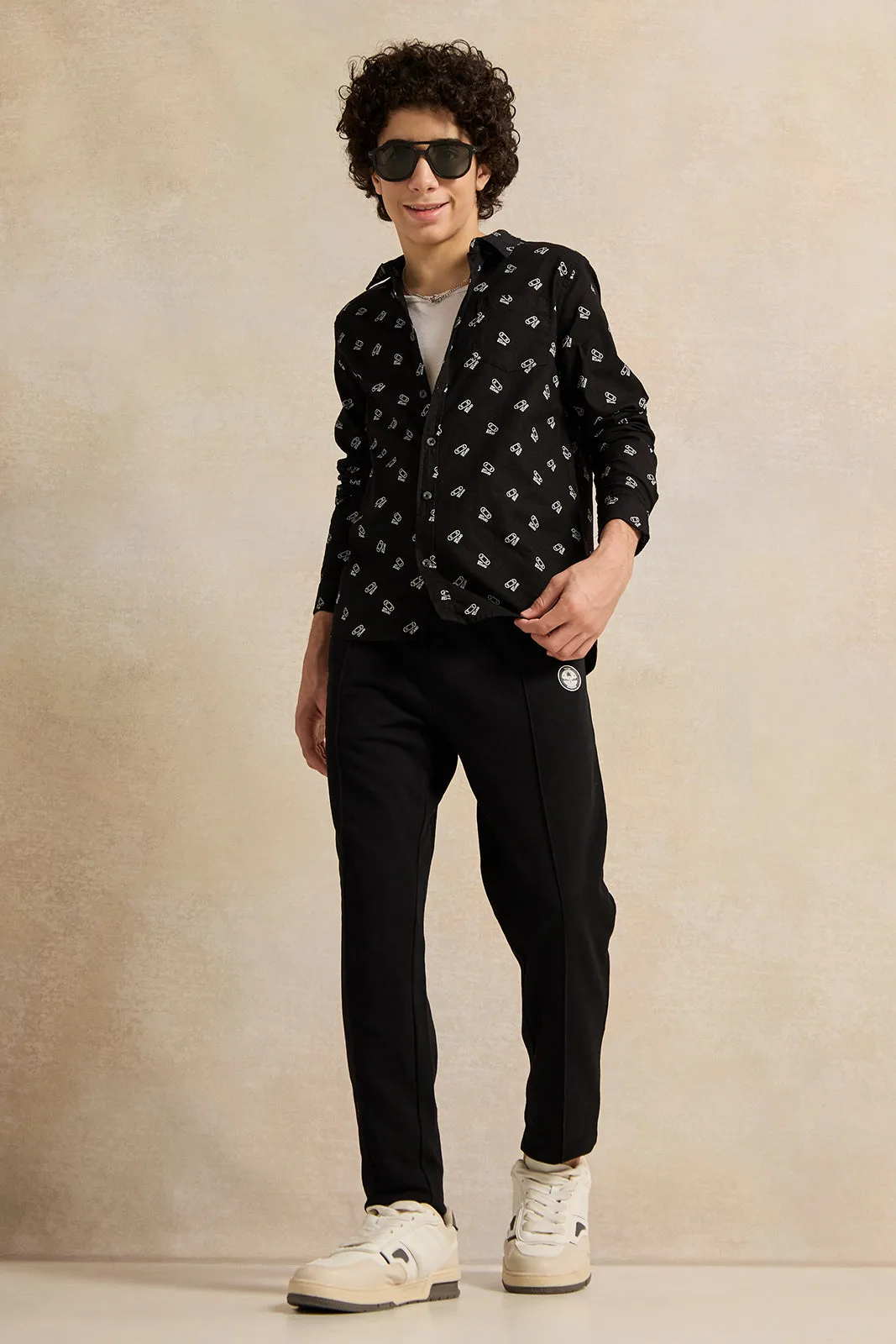 Senior Boys Black Jogger sold by Redtag product image thumbnail 2