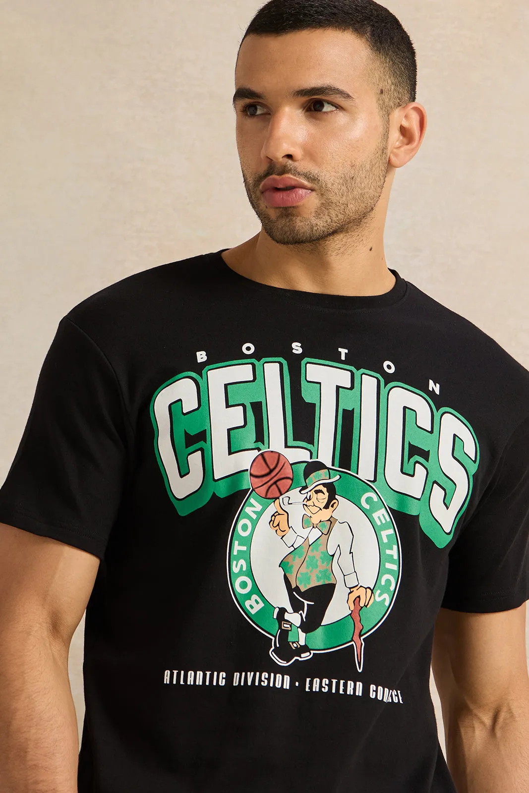 Men Black Printed T-Shirt sold by Redtag product image thumbnail 4