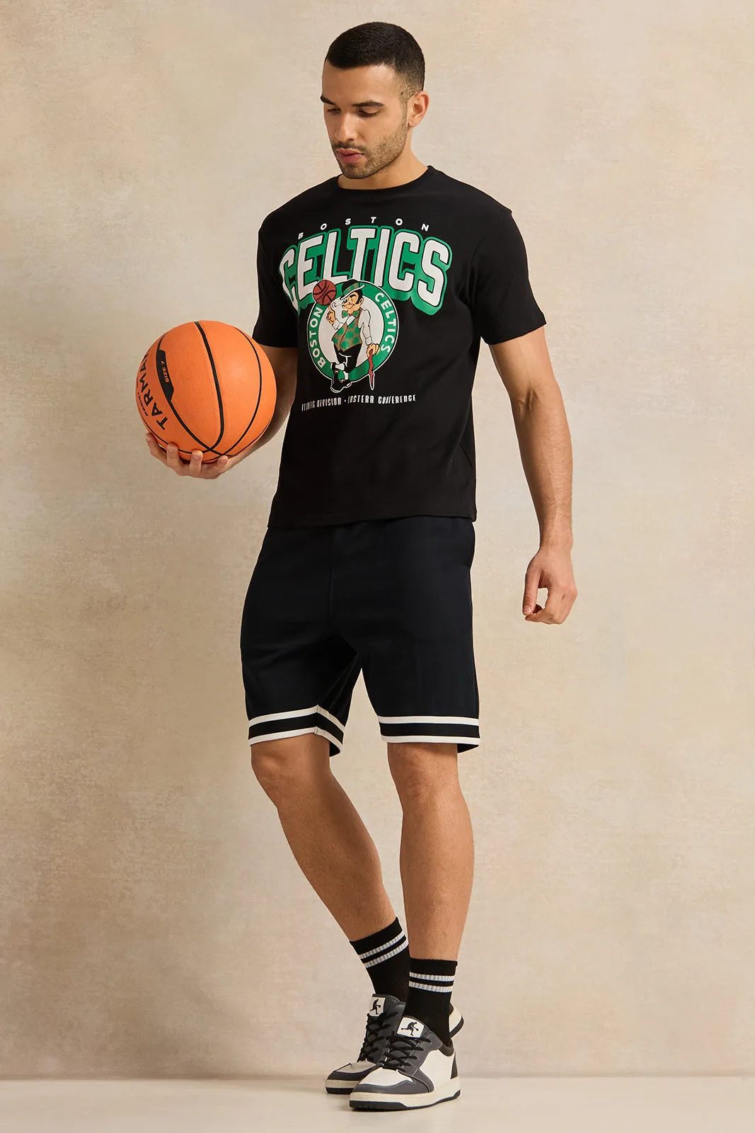 Men Black Printed T-Shirt sold by Redtag product image thumbnail 2