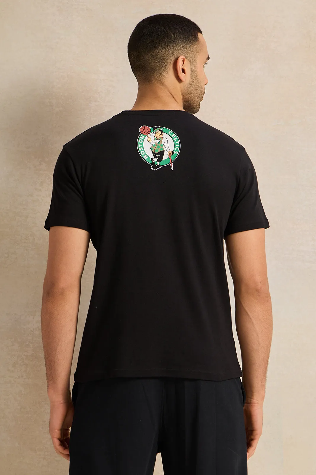 Men Black Printed T-Shirt sold by Redtag product image thumbnail 3