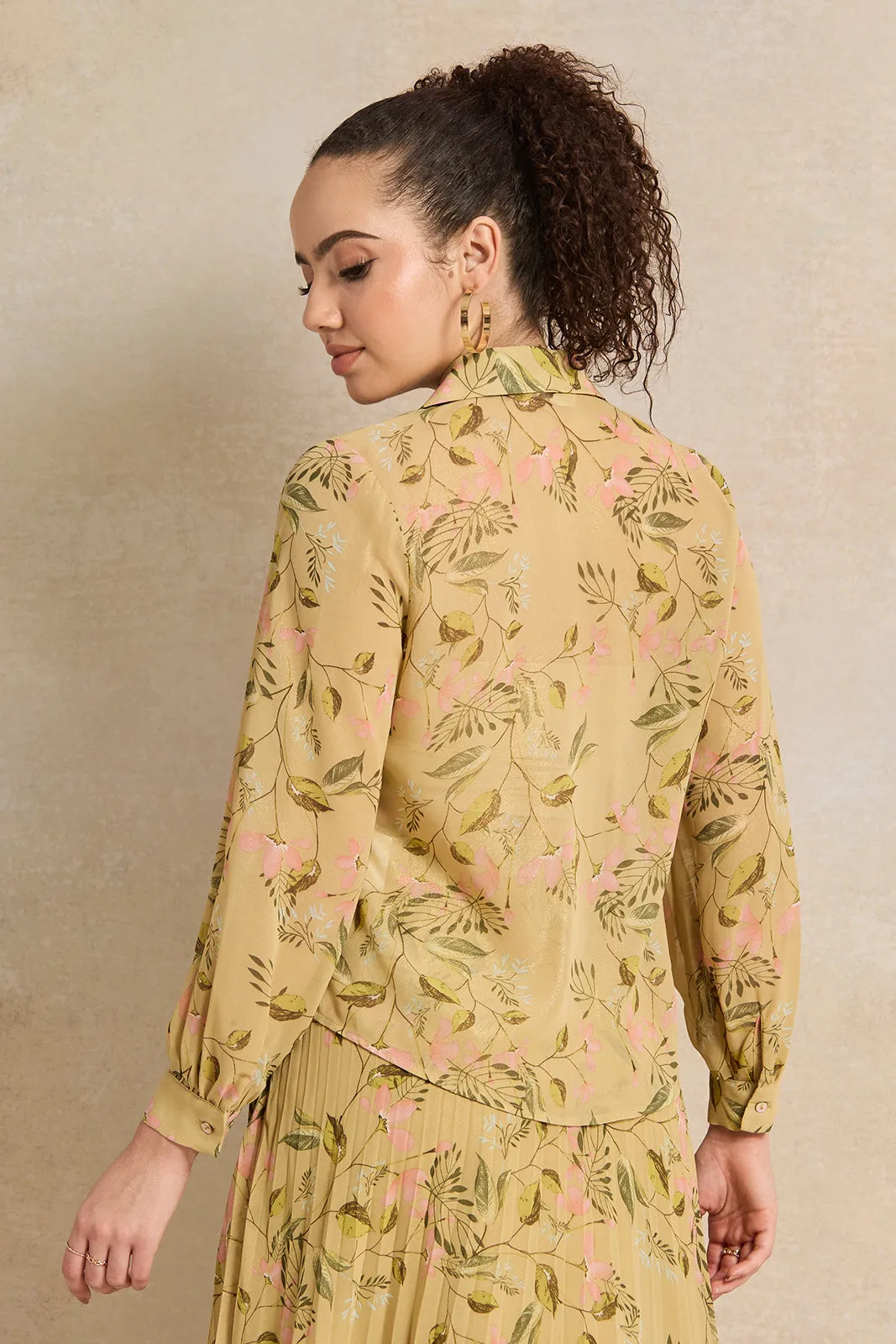 Women Yellow Print Shirt sold by Redtag product image thumbnail 3