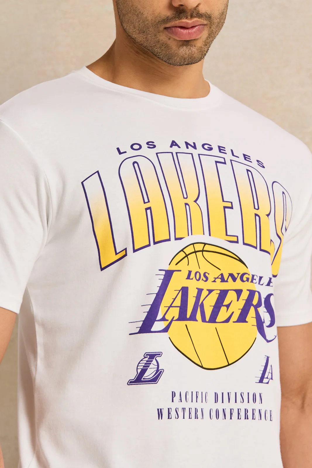 Men White Printed T-Shirt sold by Redtag product image thumbnail 4