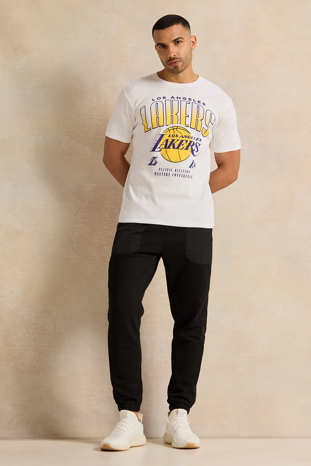 Men White Printed T-Shirt sold by Redtag product image thumbnail 2