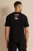 Men Black Printed T-Shirt sold by Redtag