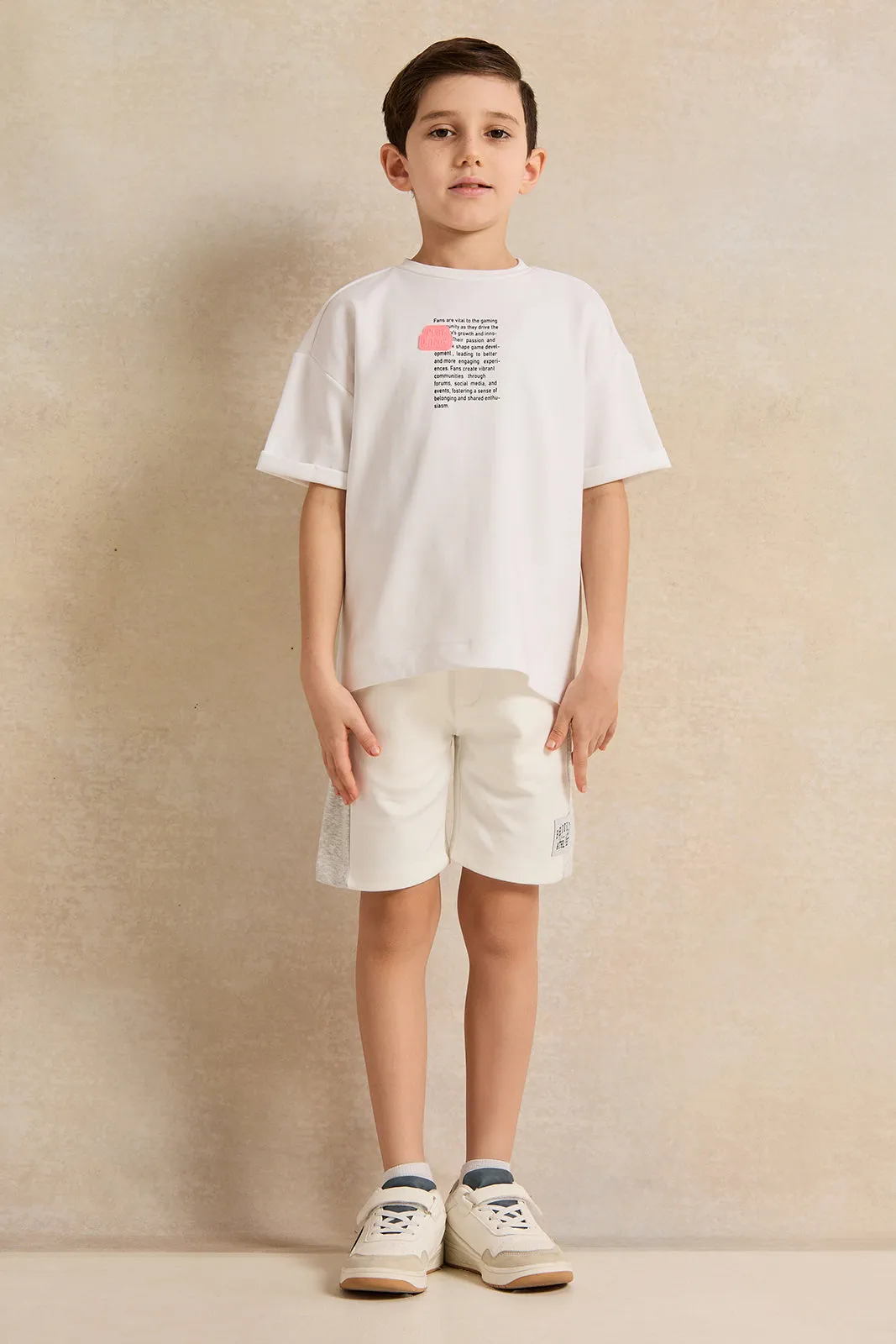 Boys White Printed T-Shirt sold by Redtag product image thumbnail 2