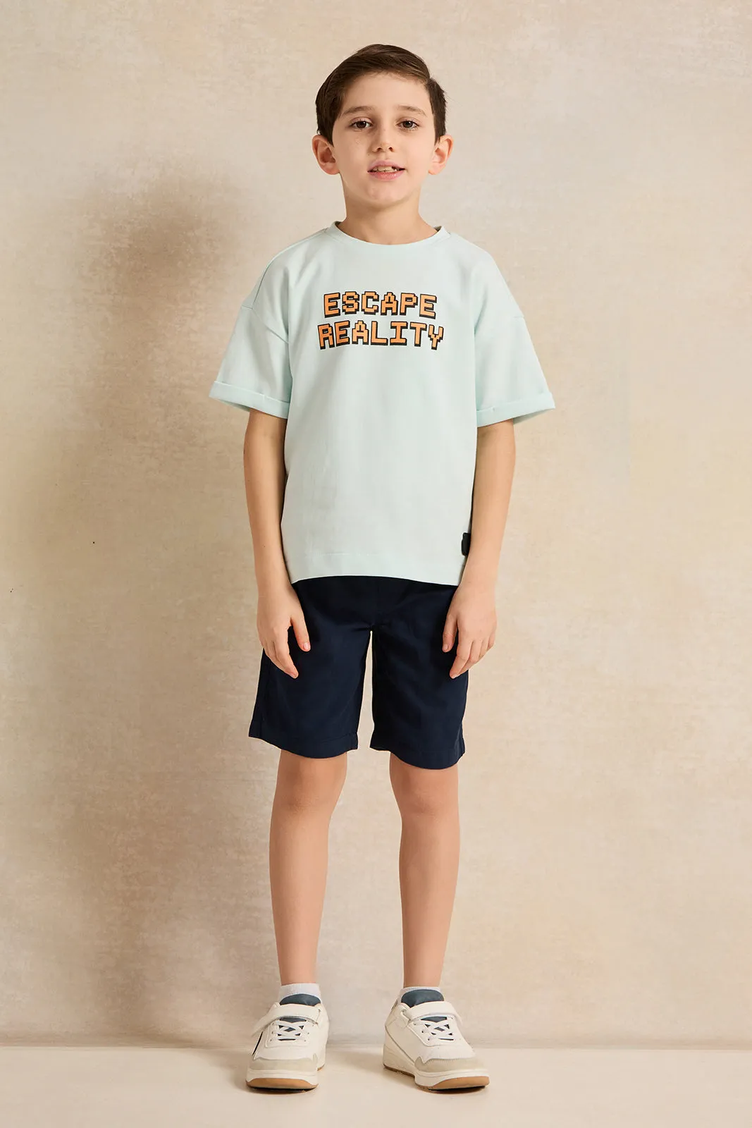 Boys Blue Printed T-Shirt sold by Redtag product image thumbnail 2