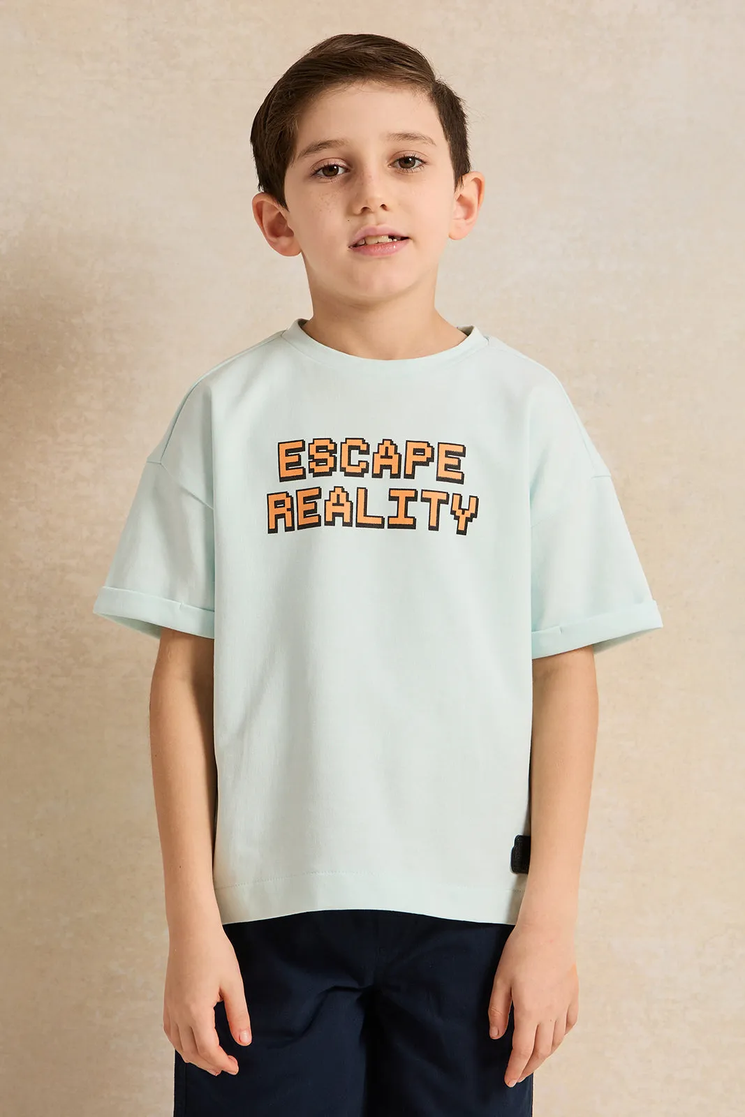 Boys Blue Printed T-Shirt sold by Redtag