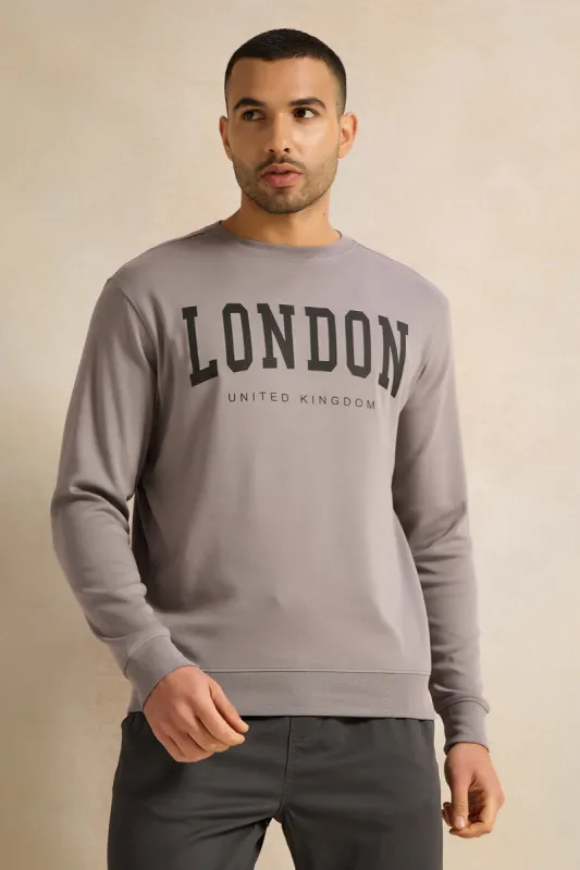 Men Grey Lounge Sweatshirt sold by Redtag