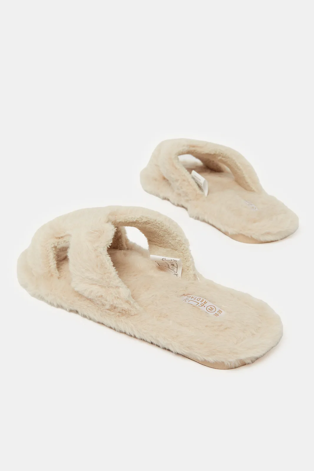 Women Beige H Upper Slipper sold by Redtag product image thumbnail 4