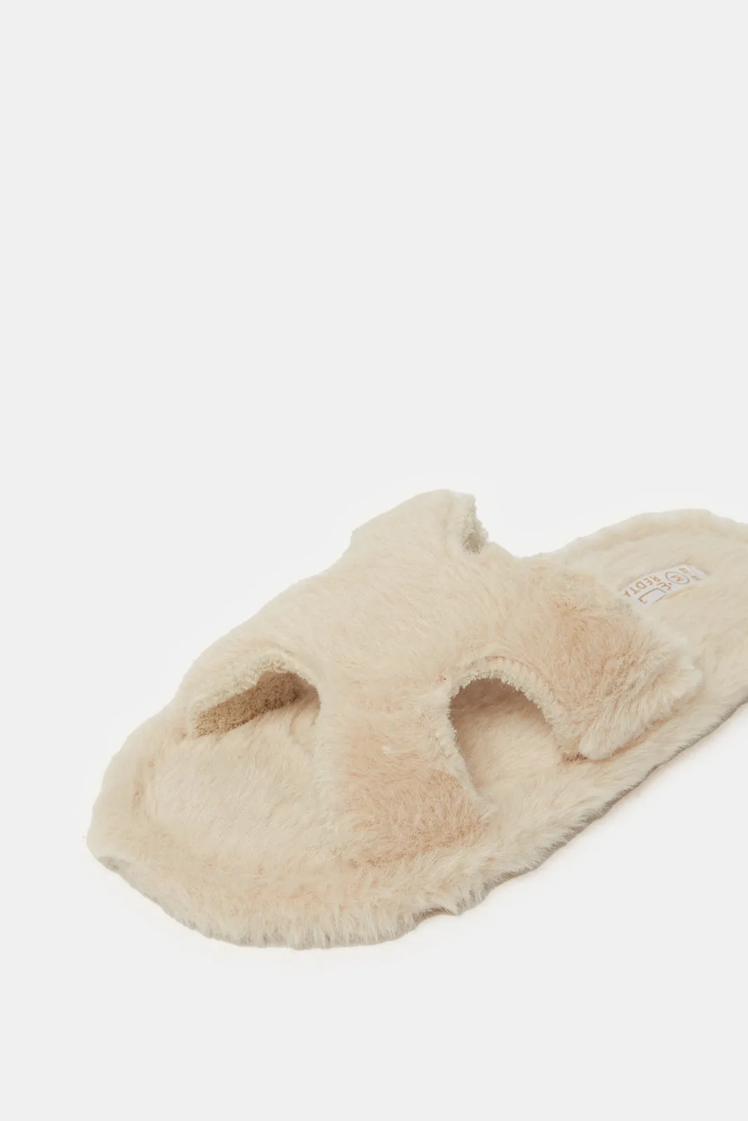 Women Beige H Upper Slipper sold by Redtag product image thumbnail 3
