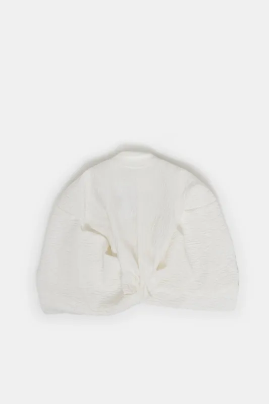 Women White Modest Cap sold by Redtag
