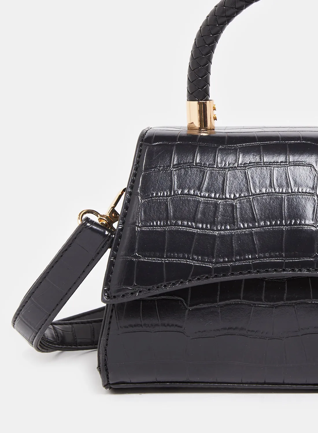 Women Black Flap Messenger Bag sold by Redtag product image thumbnail 3