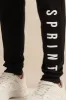 Men Black Side Print Active Pants sold by Redtag