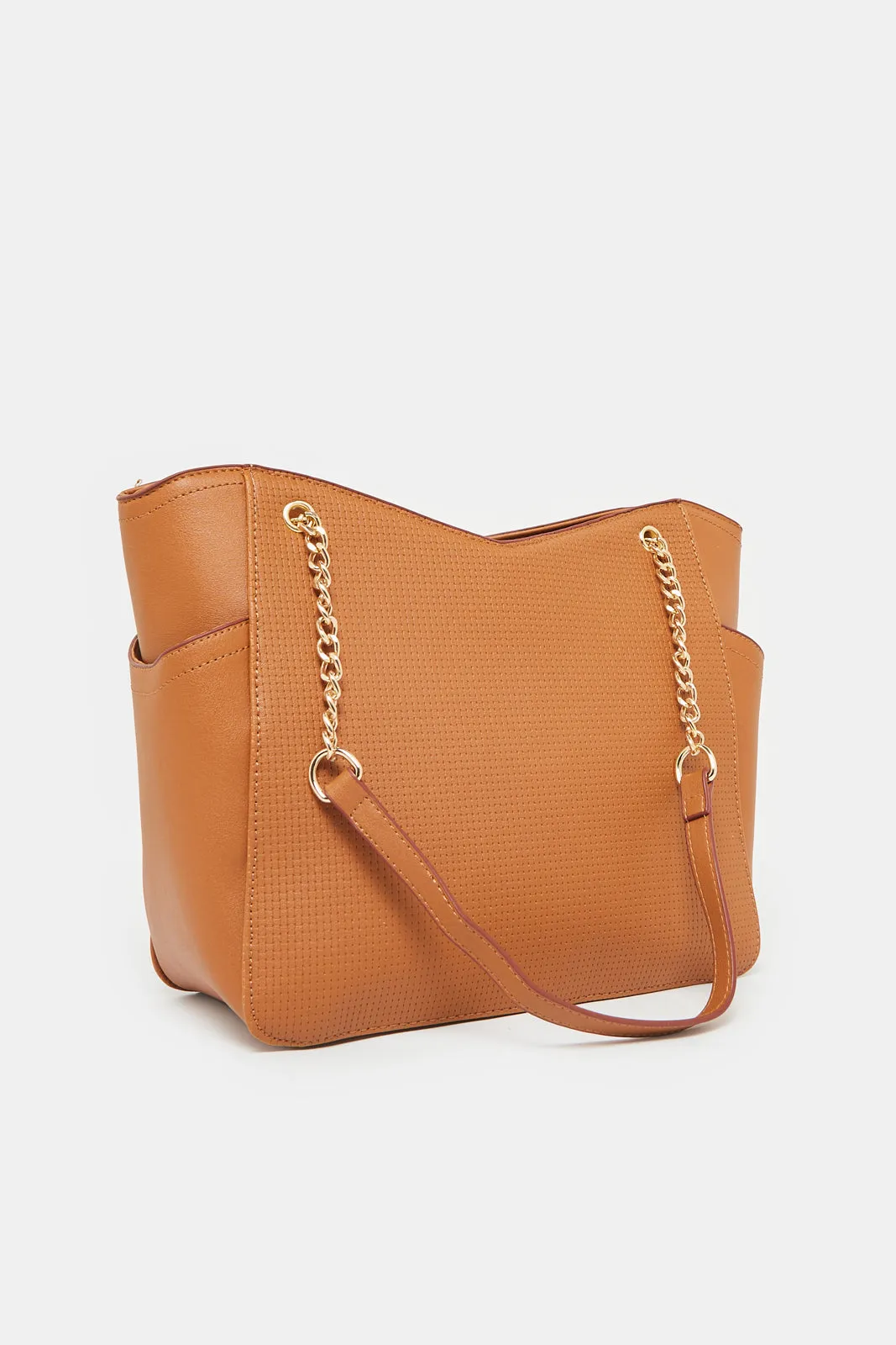 Women Tan Tote Bag sold by Redtag product image thumbnail 2